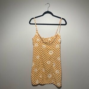 Daisy Checkered Mini Slip Dress